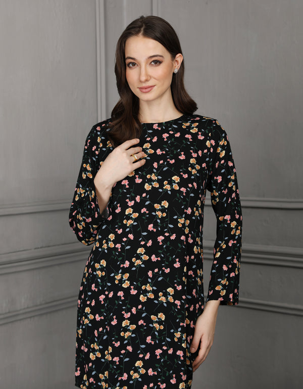 BAJU KURUNG PAHANG MODEN MADELEINE (BLACK)